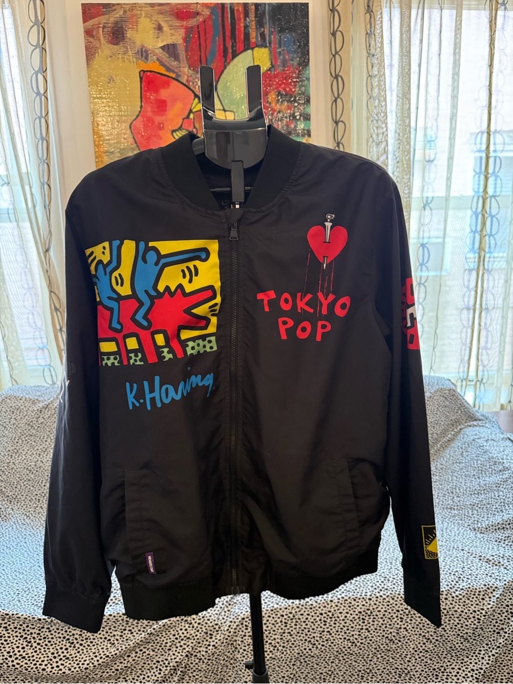 Members Only x Keith Haring Tokyo Pop Graphic Bomber Jacket